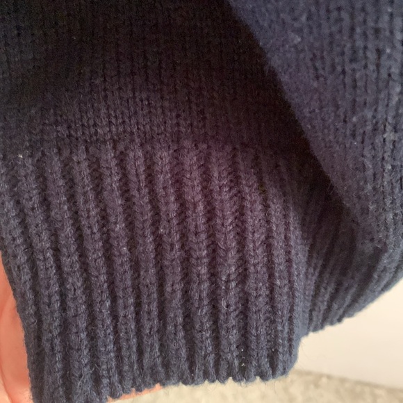 Vintage Polaris navy striped knit crewneck snowmobile ski sweater Size XL - Picture 8 of 10